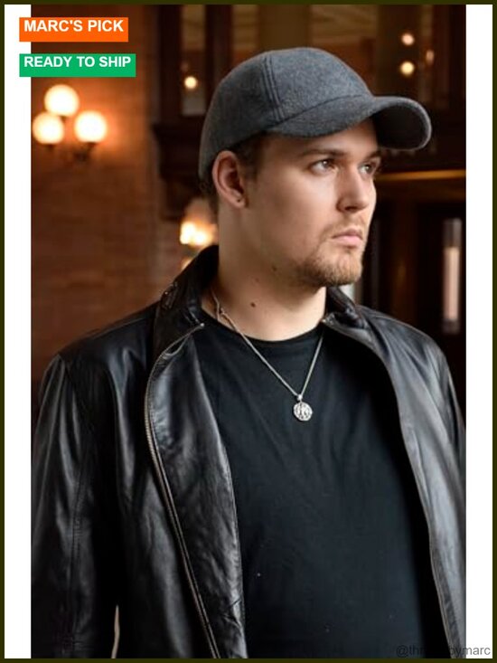 Wool Blend Baseball Cap with Pigskin Leather Adjustable main image 6